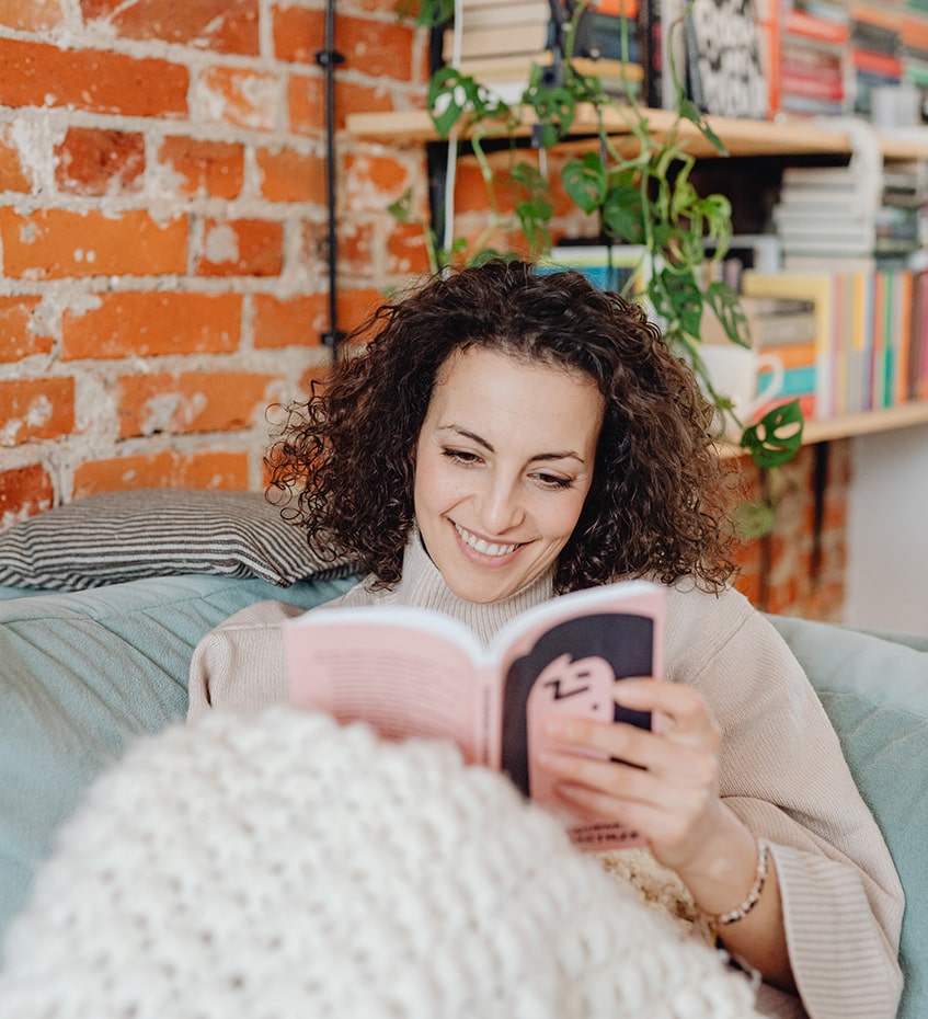 Girl reading a book